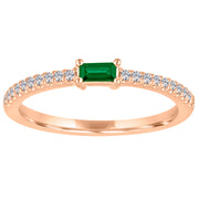 My Story Julia Ring in Emerald 14K Rose Gold