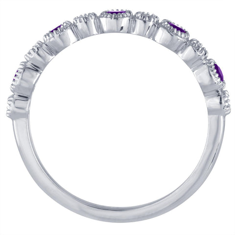 My Story The Ana Ring in Amethyst 14K White Gold
