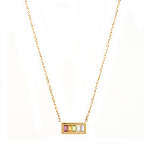 My Story The Aria Necklace In Sun 14K Rose Gold
